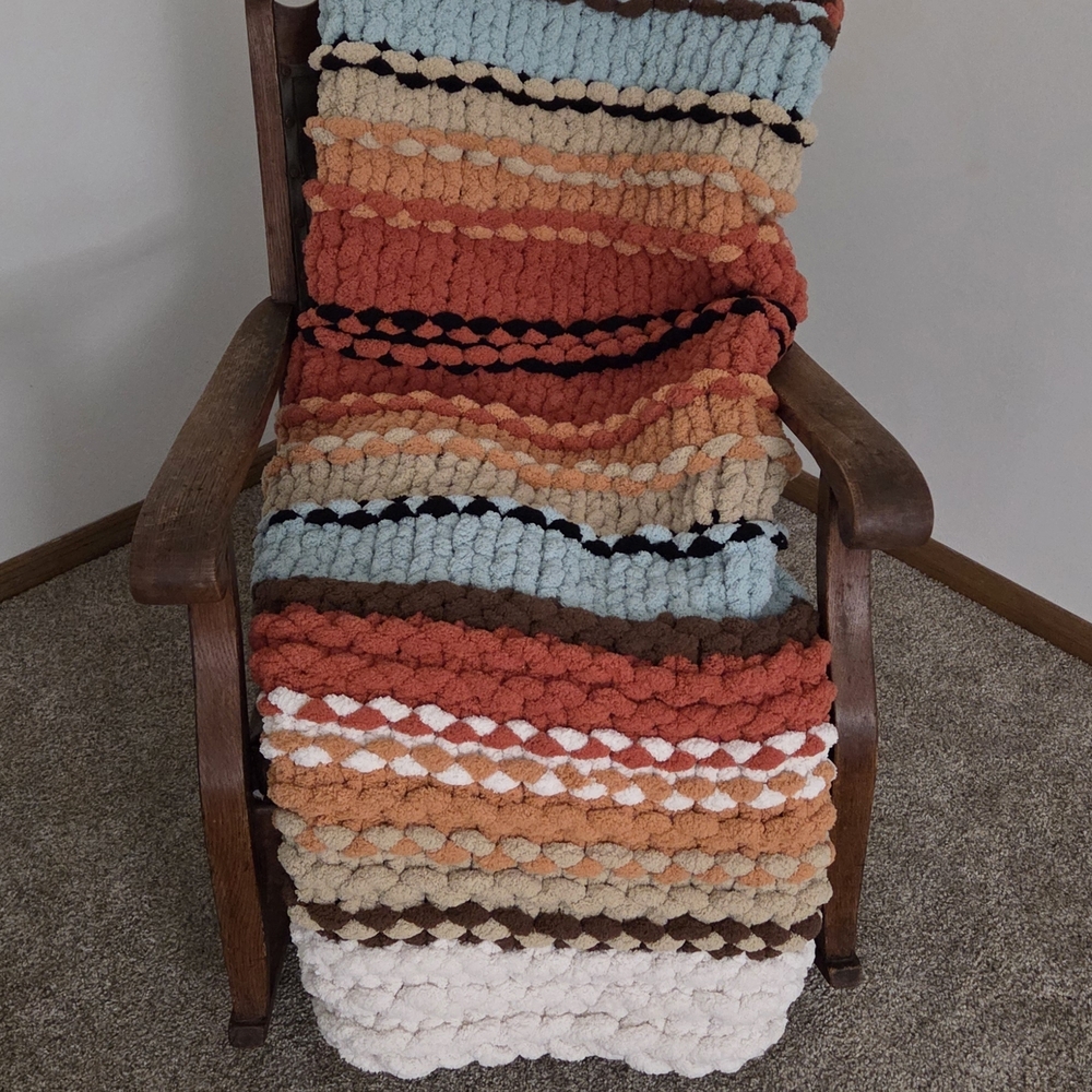 Cozy Multicolor Knitted Blanket